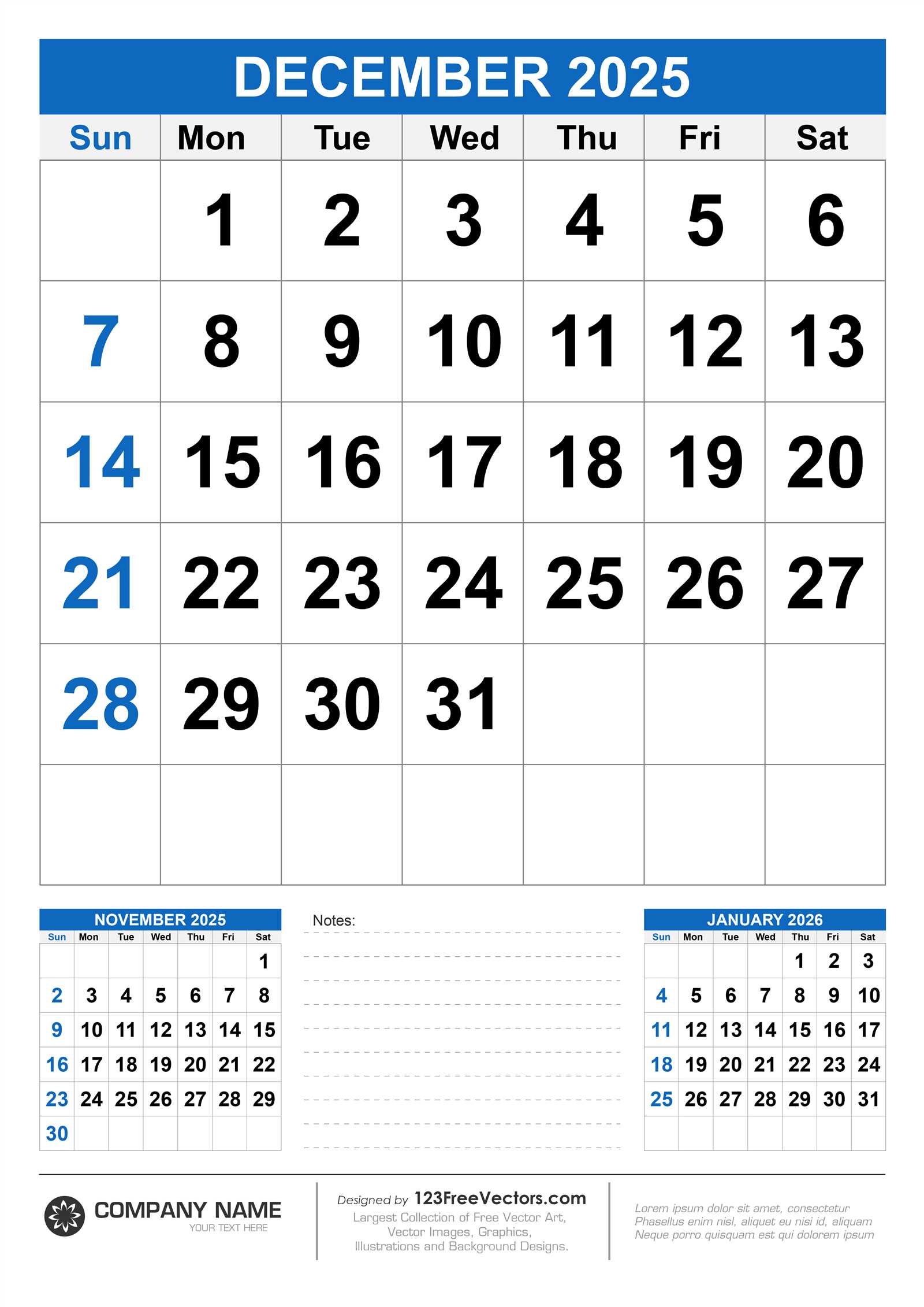 editable calendar template december 2026