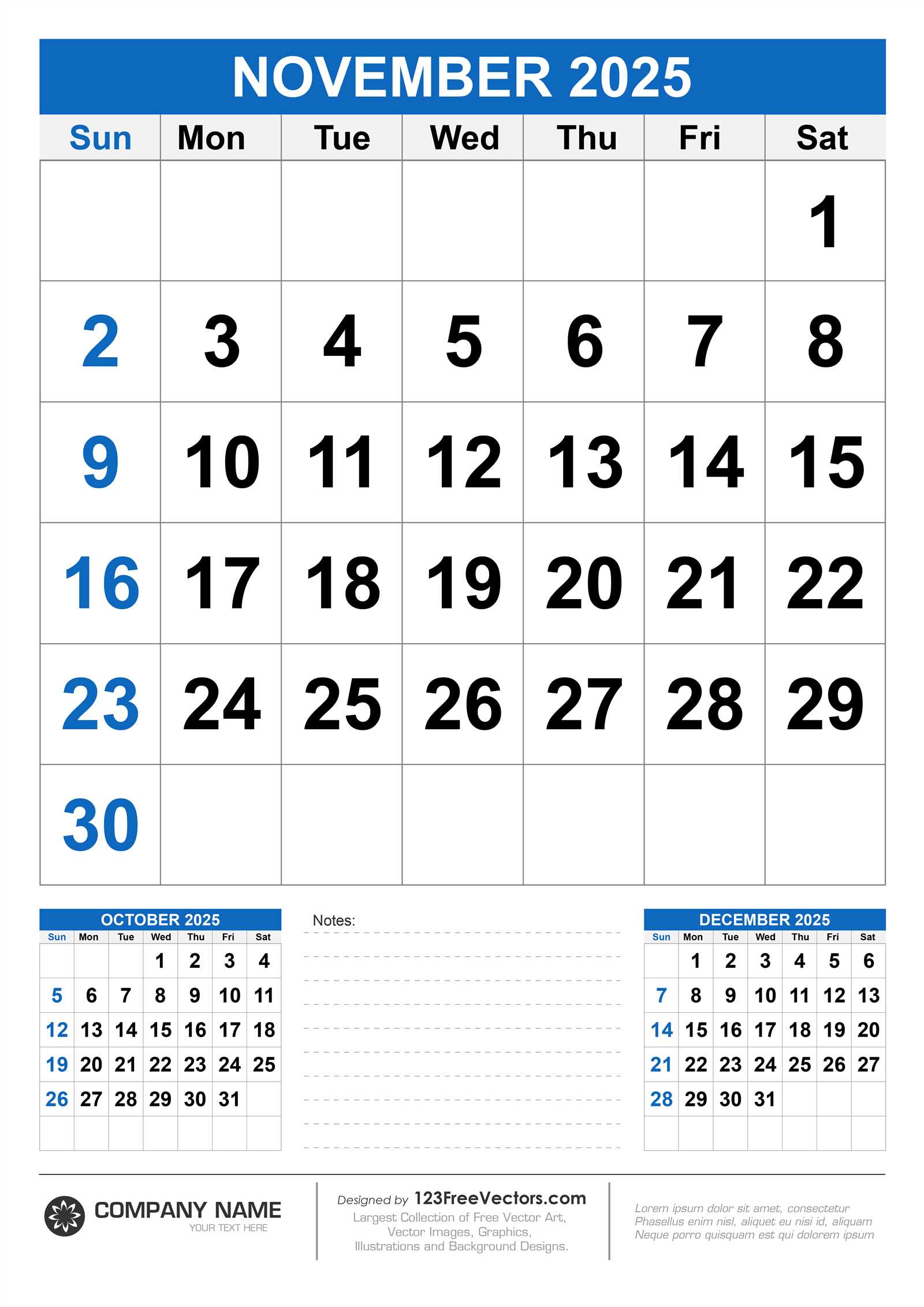 editable calendar template november 2025