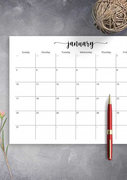 editable monthly calendar template 2025