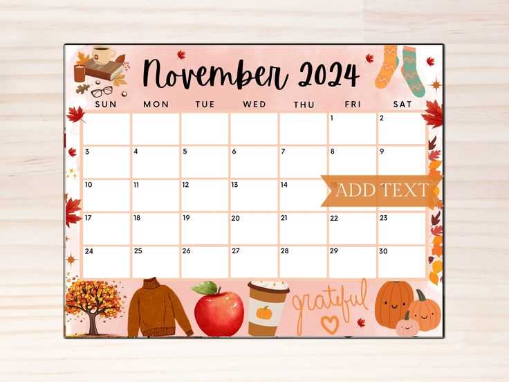 editable november calendar template