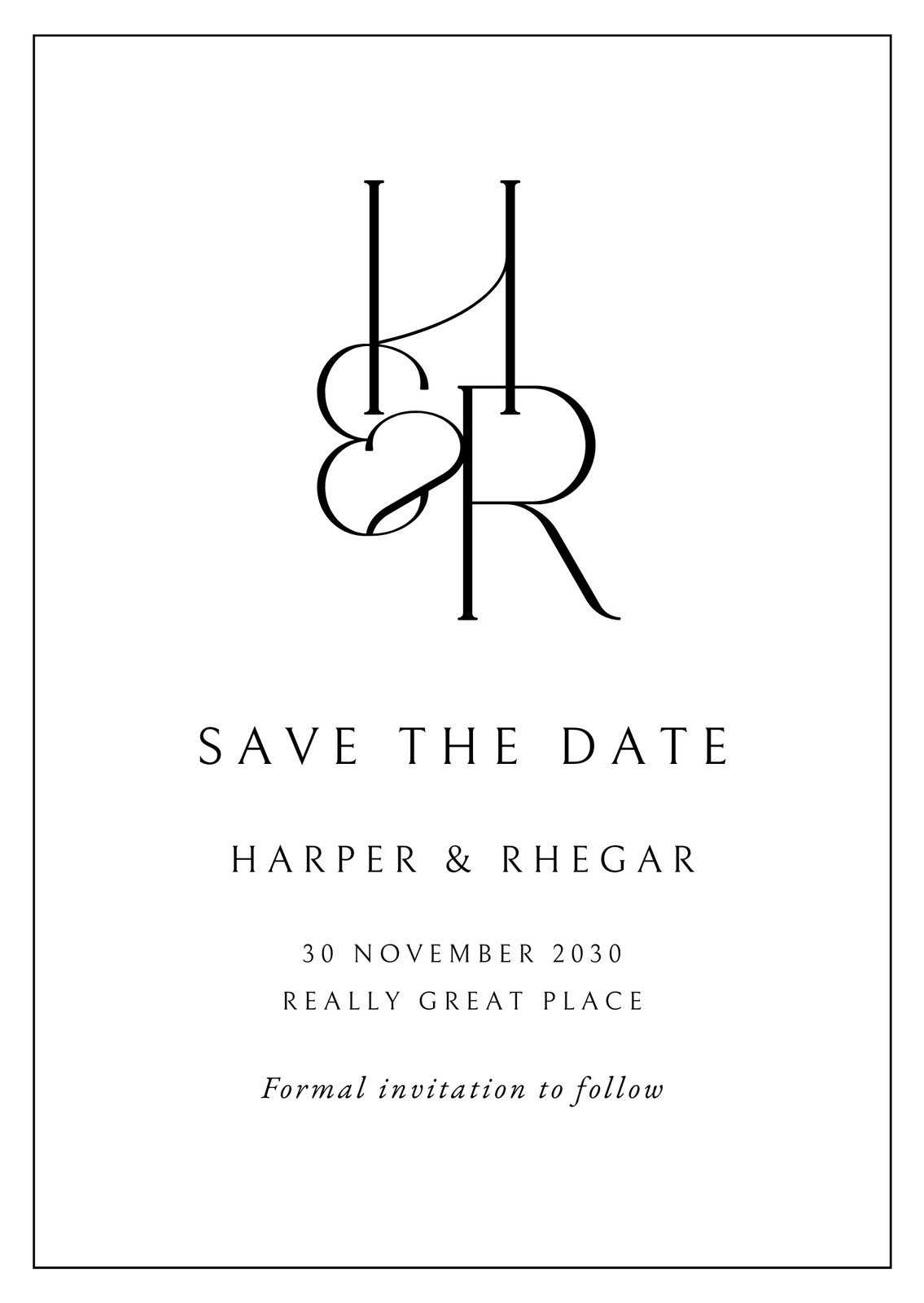 editable save the date calendar template