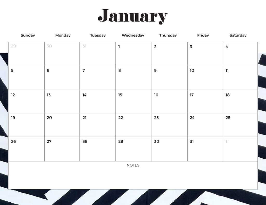 free 2026 calendar template