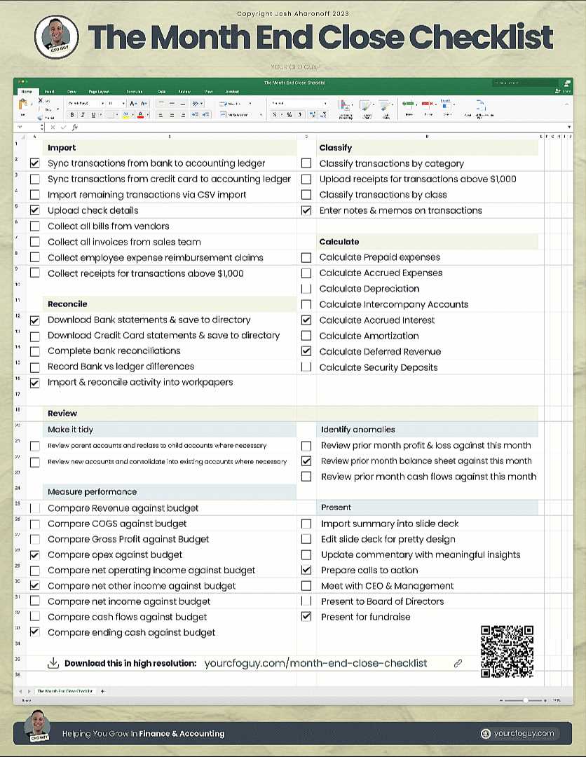 accounting close calendar template