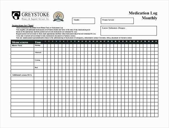 monthly medication calendar template