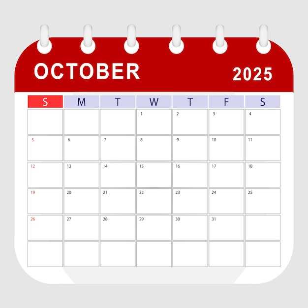 blank calendar template october 2026
