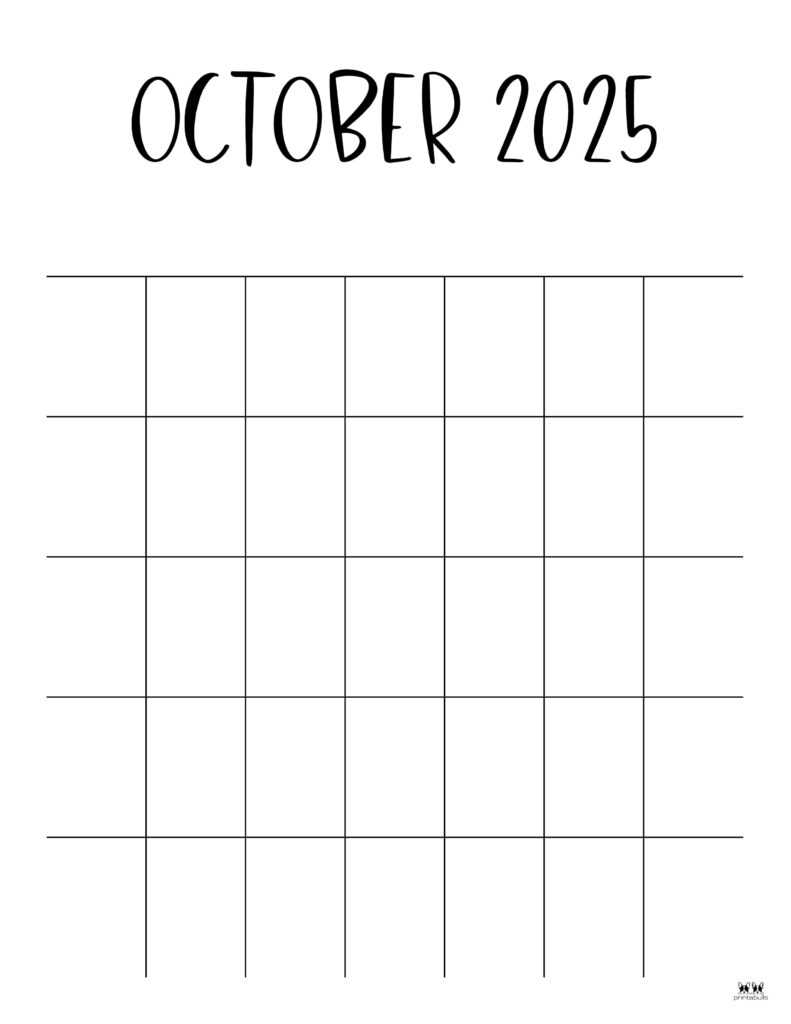 october 2025 calendar template free