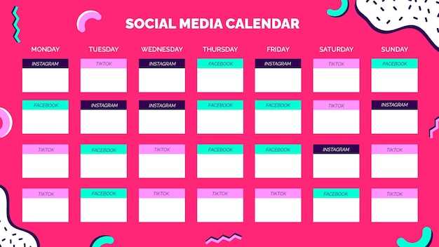 facebook content calendar template free