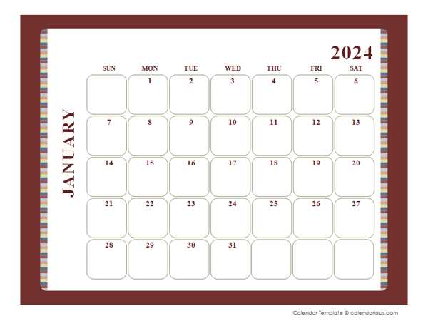 giant calendar template