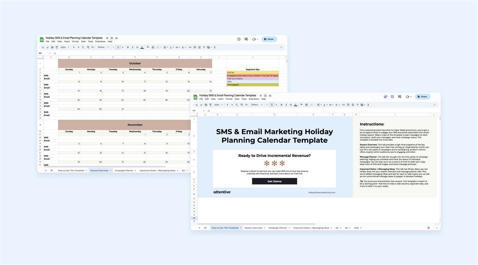 email calendar template