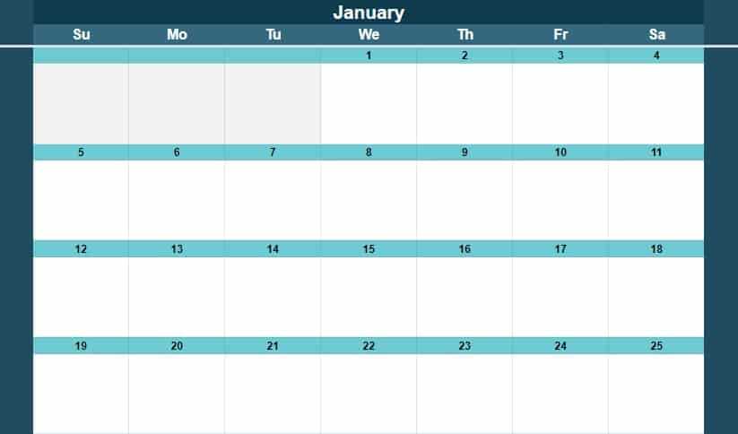 employee of the month calendar template