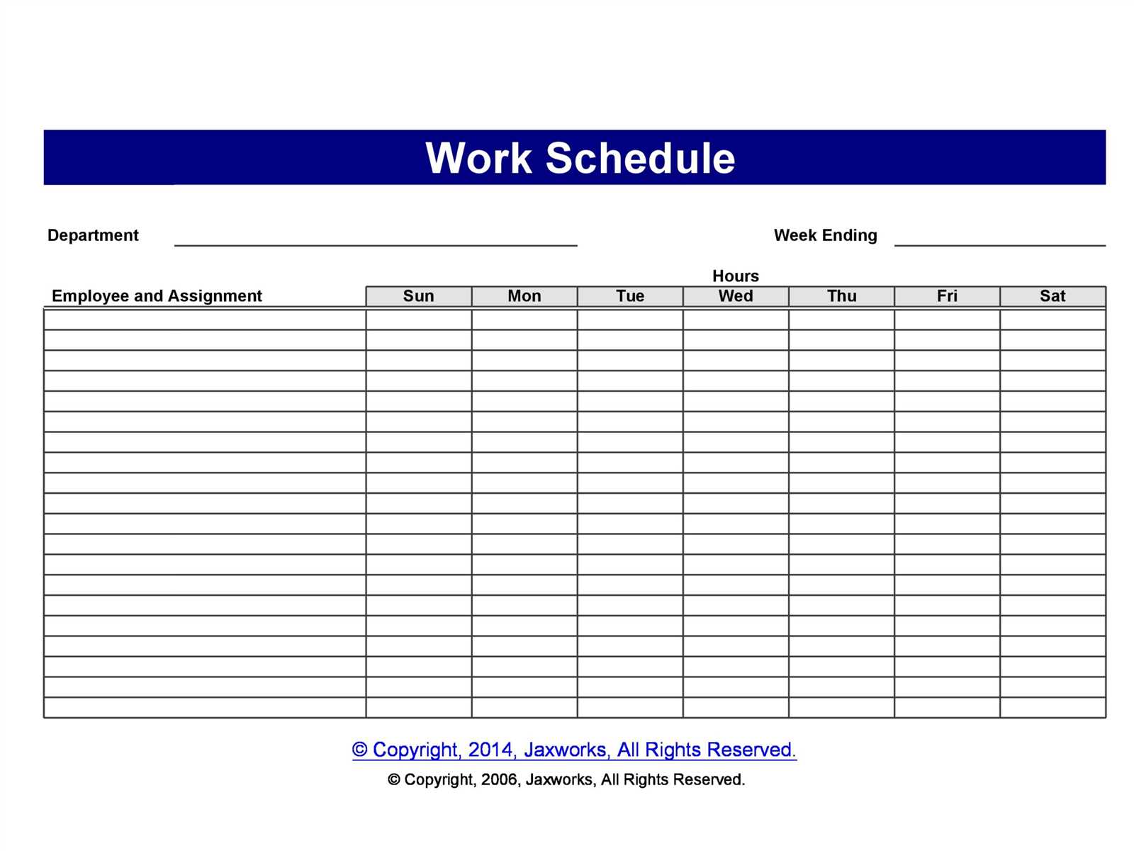 employee schedule calendar template free