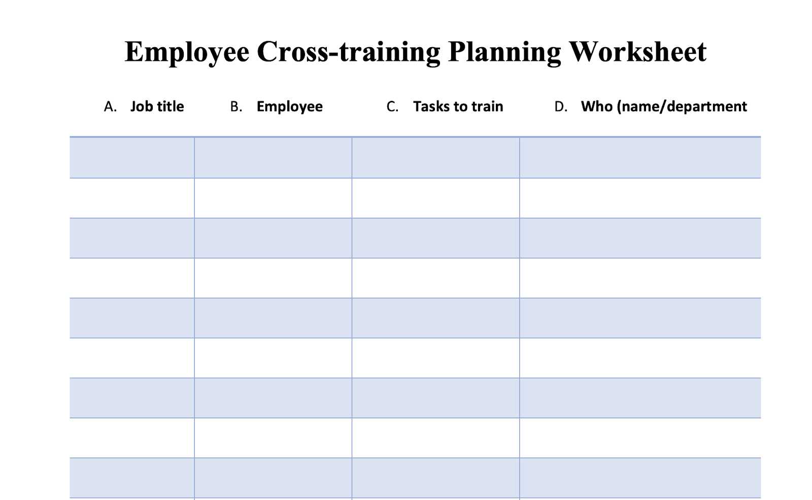 employee training calendar template