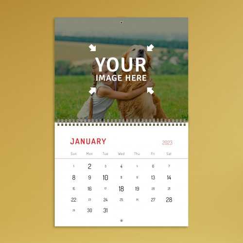 custom photo calendar template