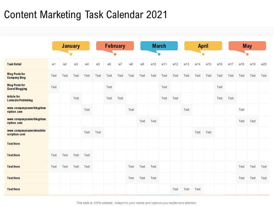 calendar marketing plan template