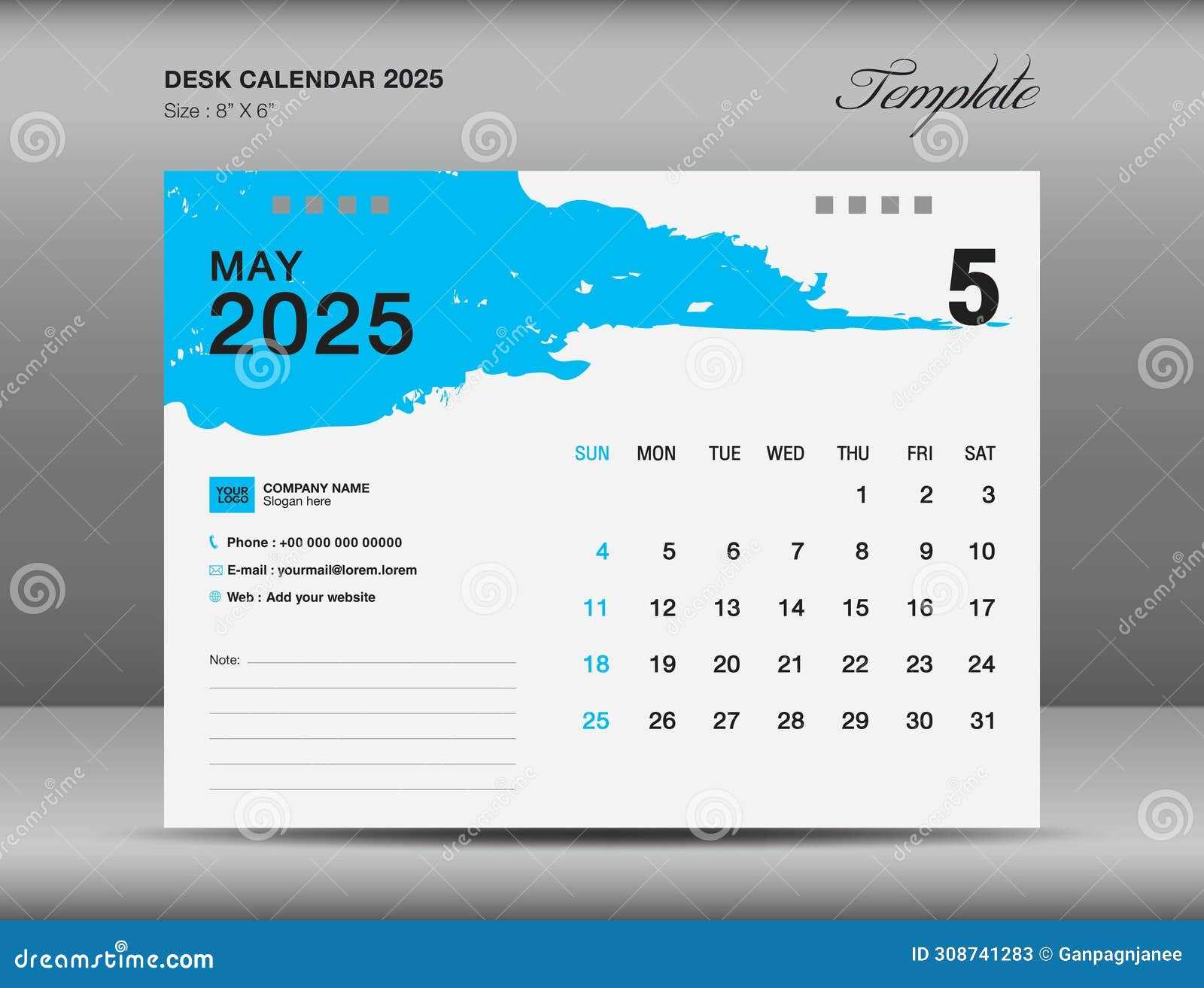 calendar may 2025 template