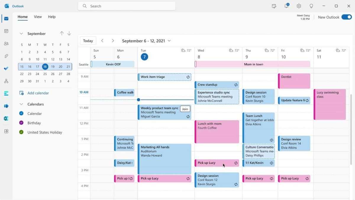 outlook calendar templates