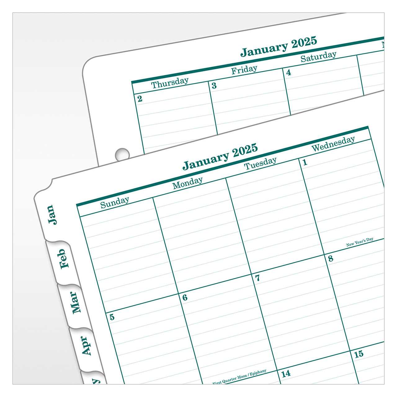 two page monthly calendar template