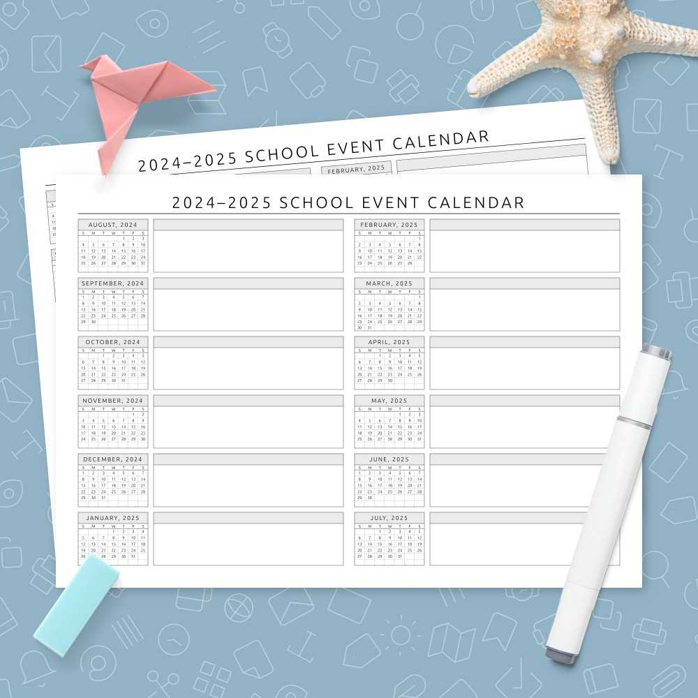 event calendar template free