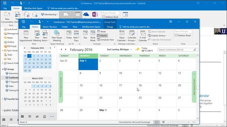 microsoft outlook calendar template