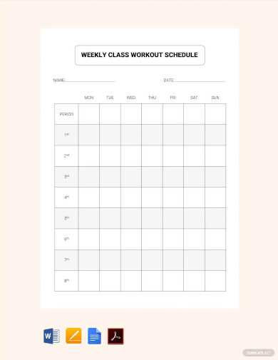 30 day workout calendar template