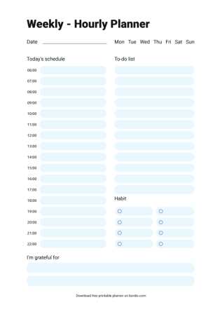 calendar list template