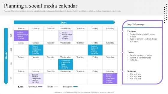 facebook content calendar template free