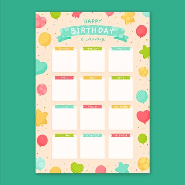 family birthday calendar template