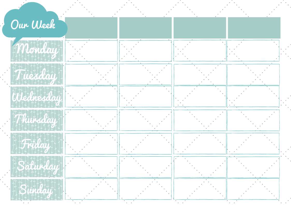 family schedule calendar template