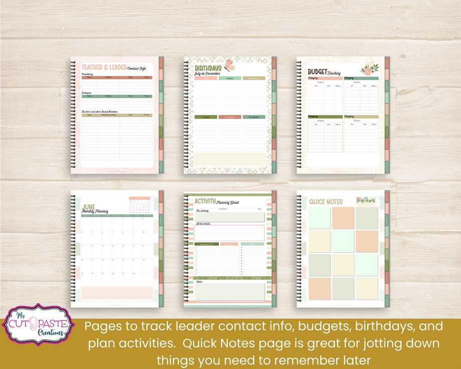 relief society calendar template