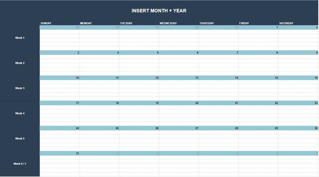 media plan calendar template