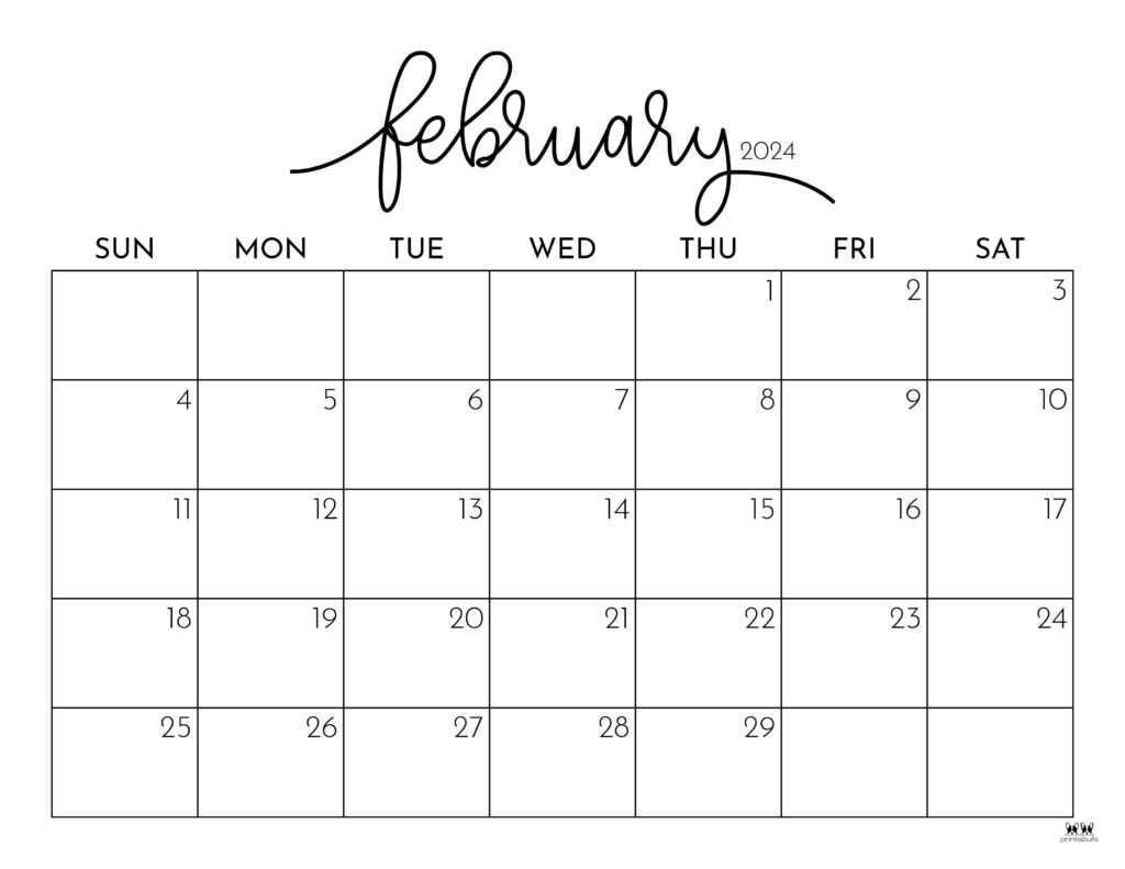 february calendar template