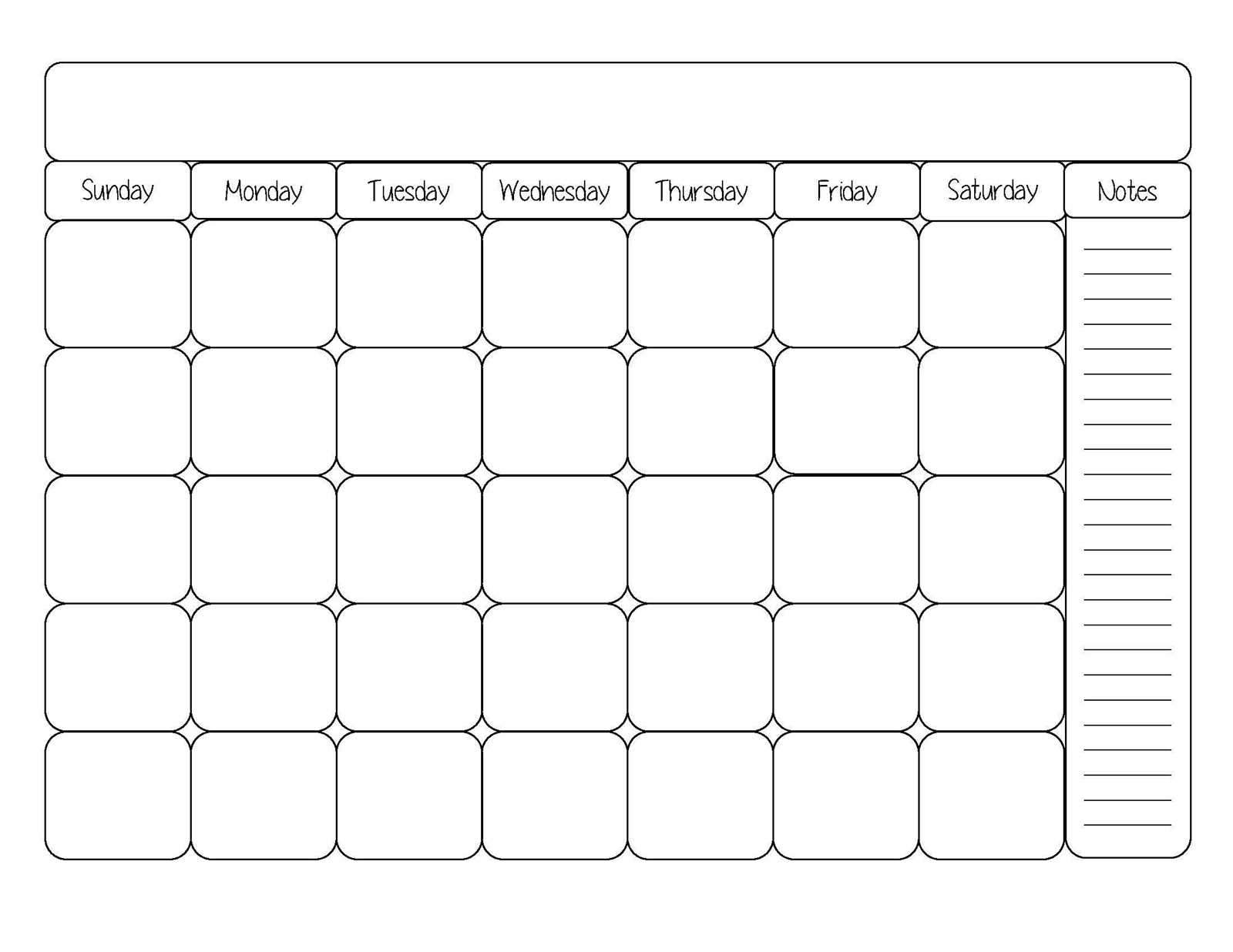 cute weekly calendar template printable