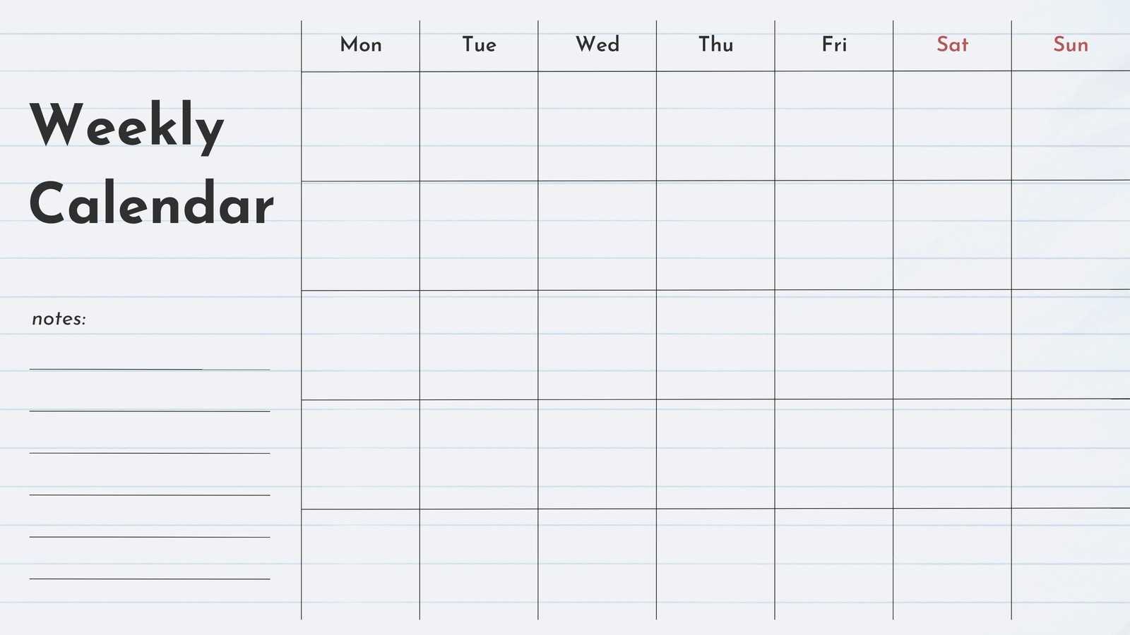 fillable weekly calendar template