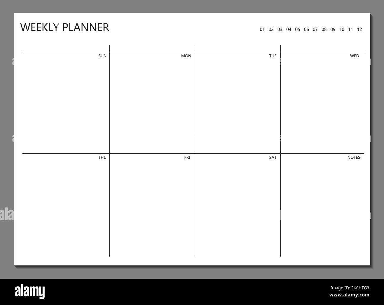 five day calendar template