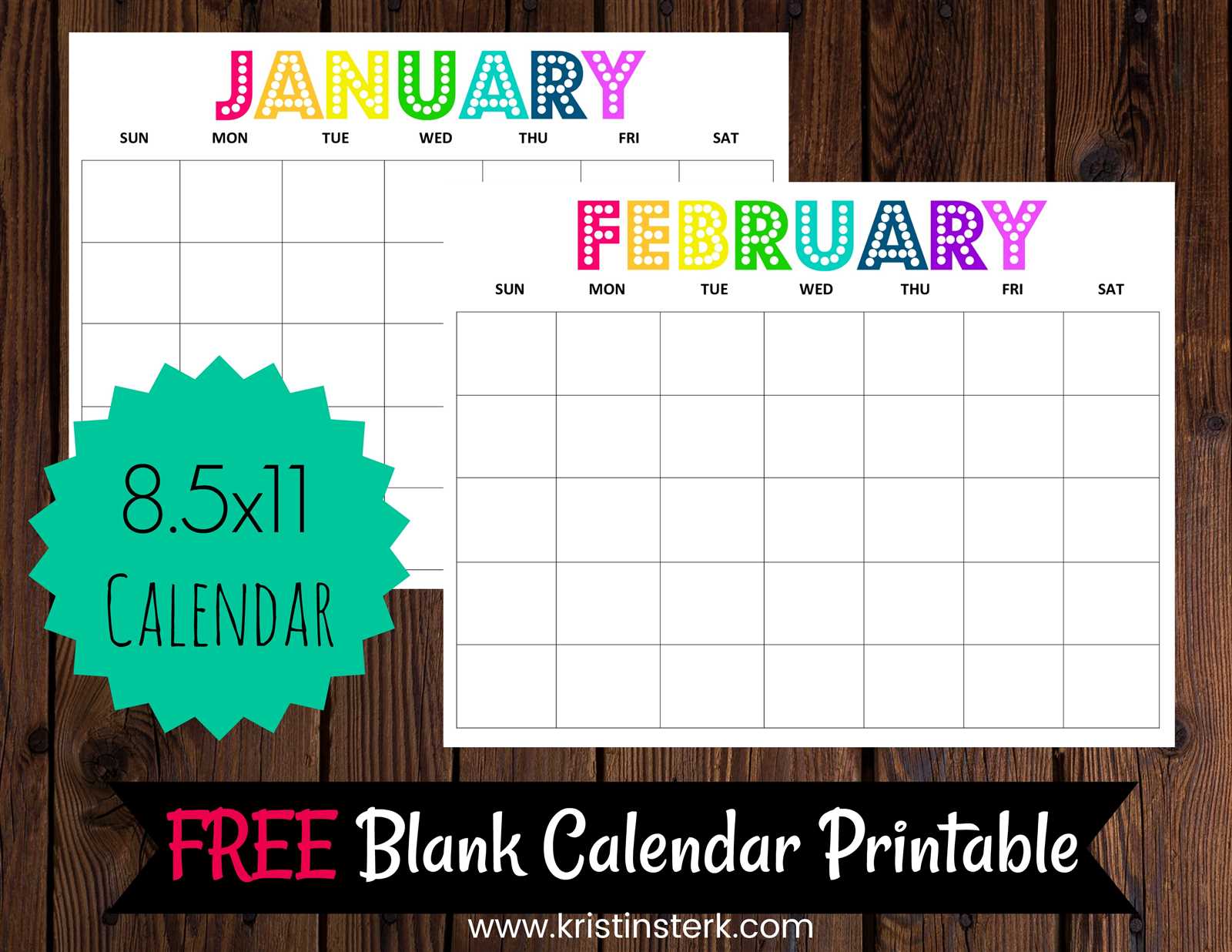 blank 12 month calendar template