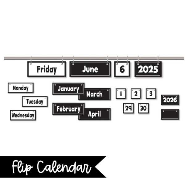 flip calendar template free