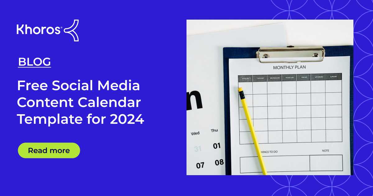 social content calendar template