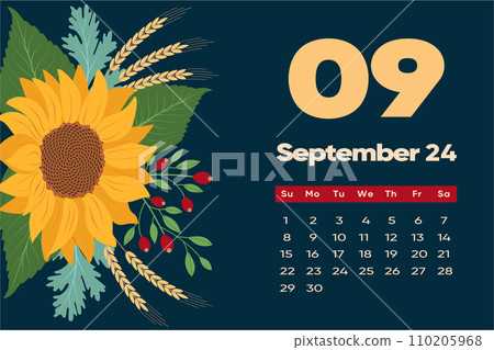 flower calendar template