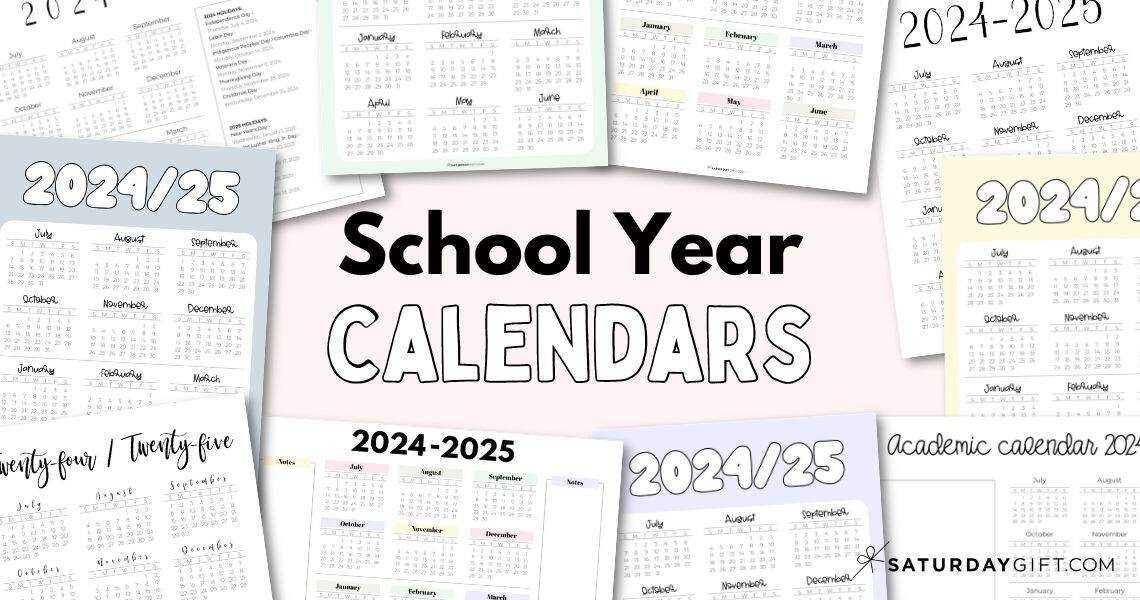 school calendar 2025 template