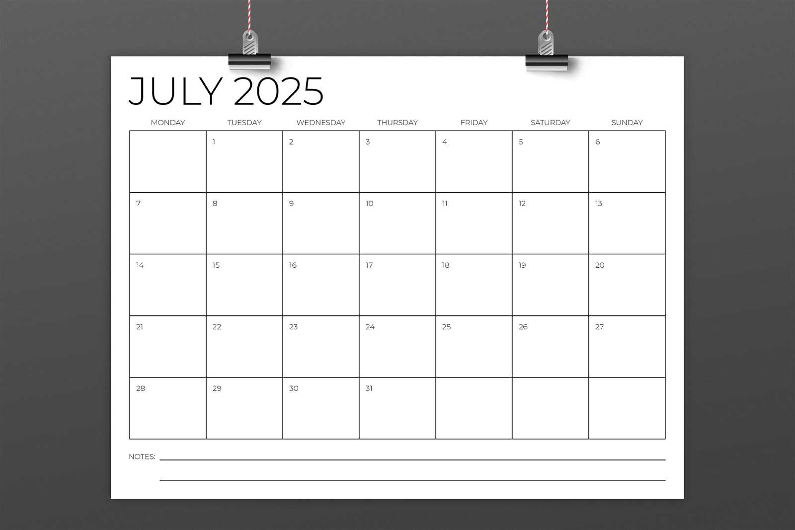 free 11x17 calendar template