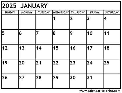 free 2025 monthly calendar templates