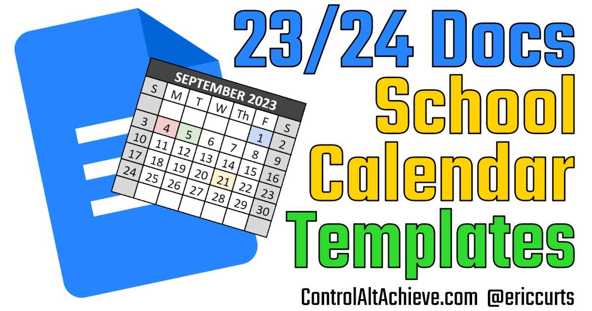 free academic year calendar template