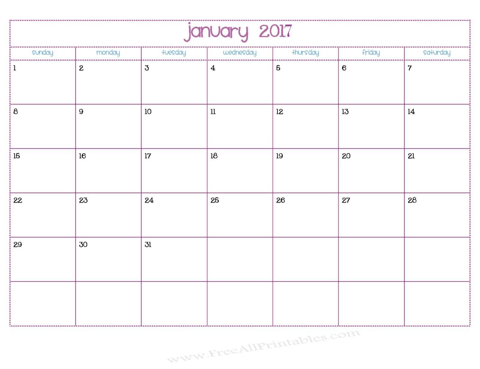 legal size calendar template