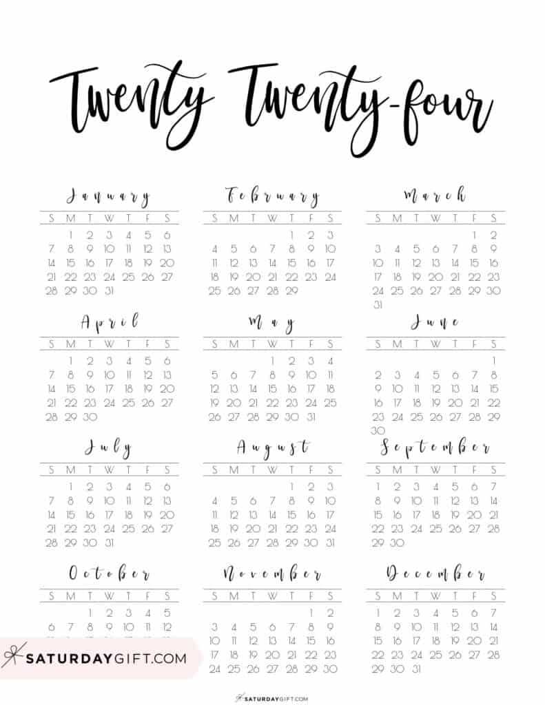 free annual calendar template