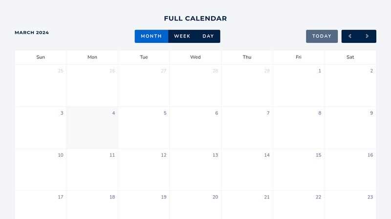 free bootstrap calendar template