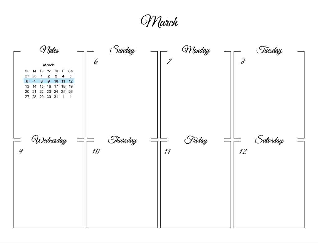 free calendar template for mac