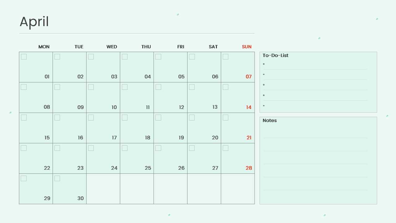 free calendar template powerpoint