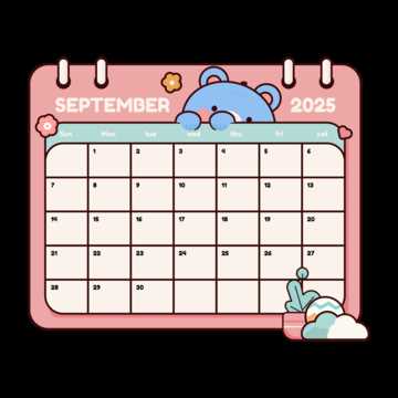 free calendar template september 2025