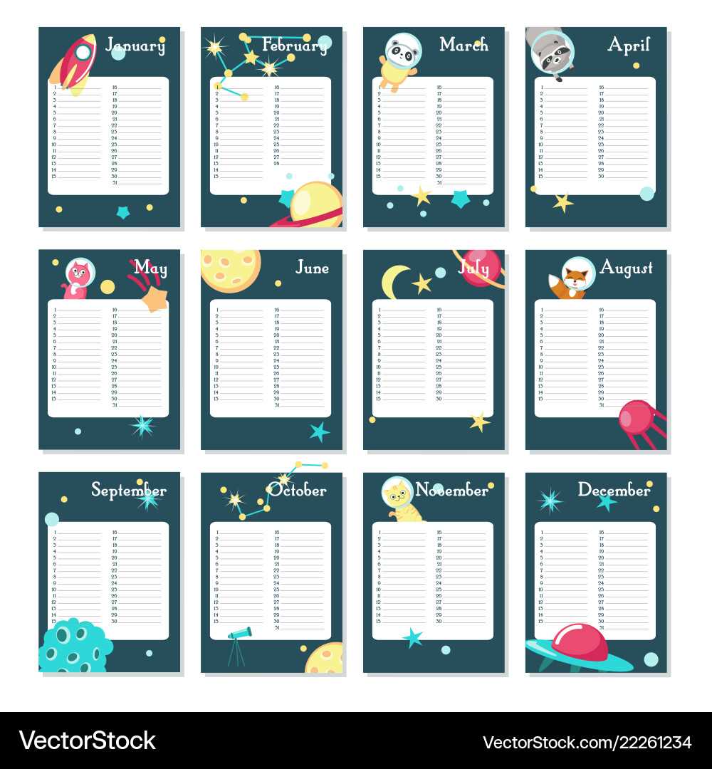 free calendar template with picture space