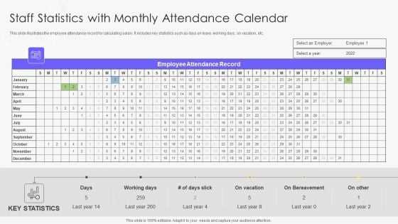 free employee attendance calendar template